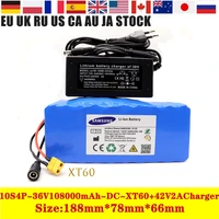 new 36v battery 10s4p100ah battery pack 500w high power battery 42v 100000mah ebike electric bike bms42v2a charger