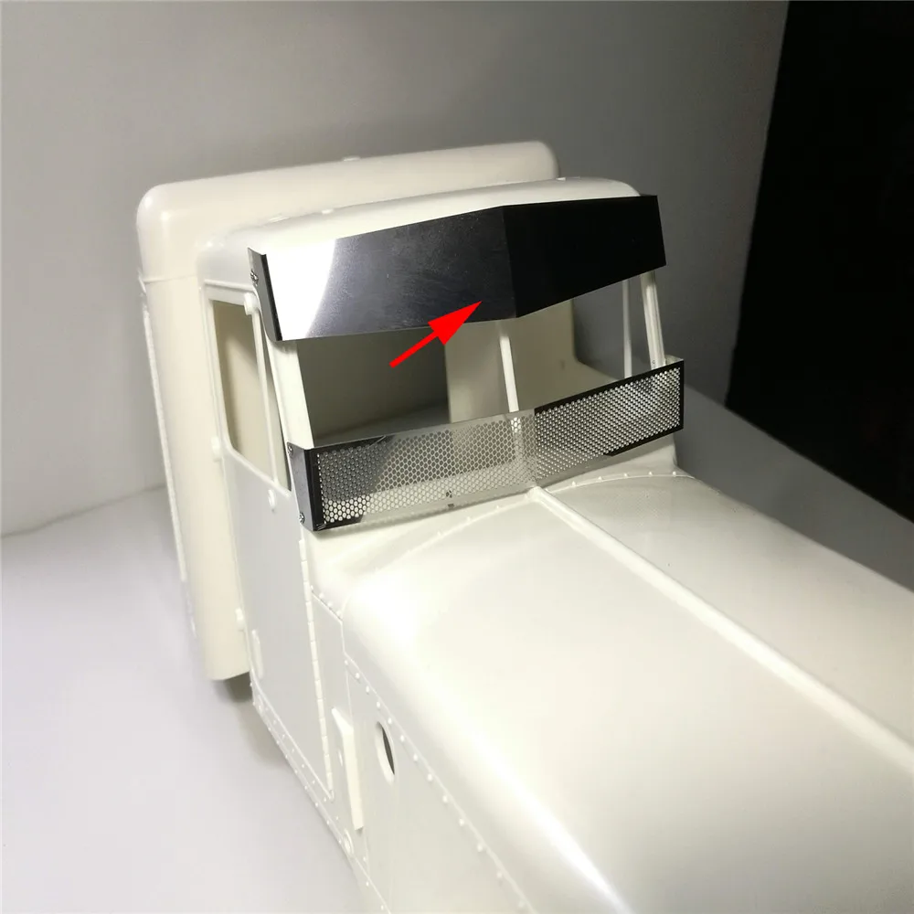 

Front Windshield Sun Visor Sunshade Plate for 1/14 Tamiya King 56344 56301 RC Truck Parts Accessories