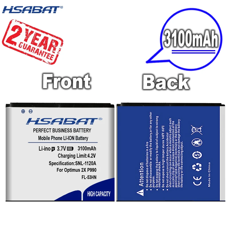 Новые поступления [HSABAT] 3100 мА/ч FL 53HN запасная батарея для LG Optimus 2X P990 P993 P920 P999