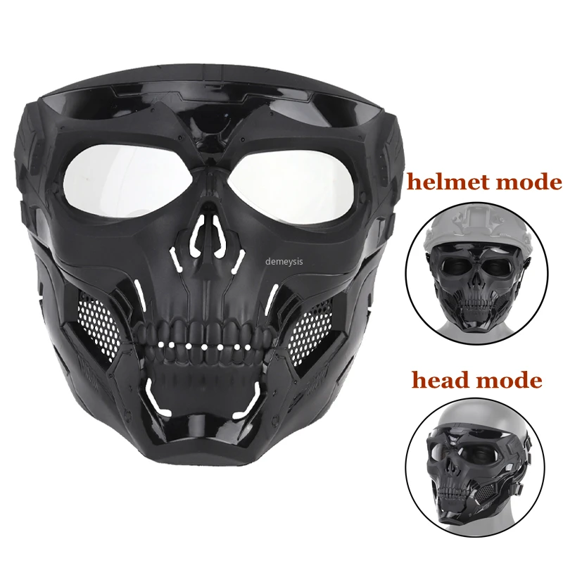 

Армейская маска на все лицо для страйкбола, Военная Тактическая Маска с черепом, мужская маска для охоты, стрельбы, мотоцикла, косплея, дышащ...