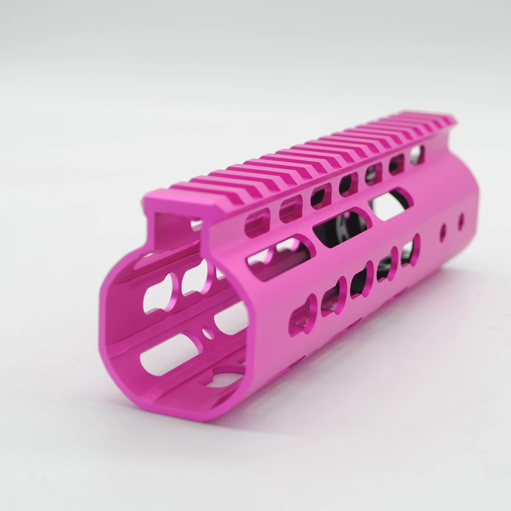 Трирок 7 дюймов Keymod Handguard Rail Free Float Picatinny Mount System с алюминиевой/стальной бочкой Nut_Pink