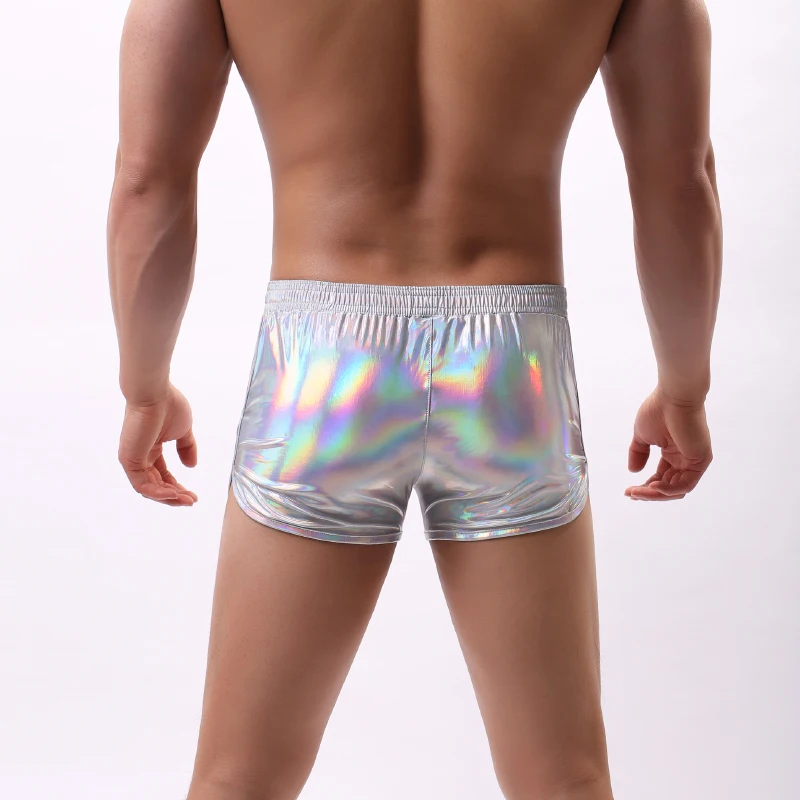 Мужские трусы боксеры AIIOU синие свободные Трусы из искусственной кожи