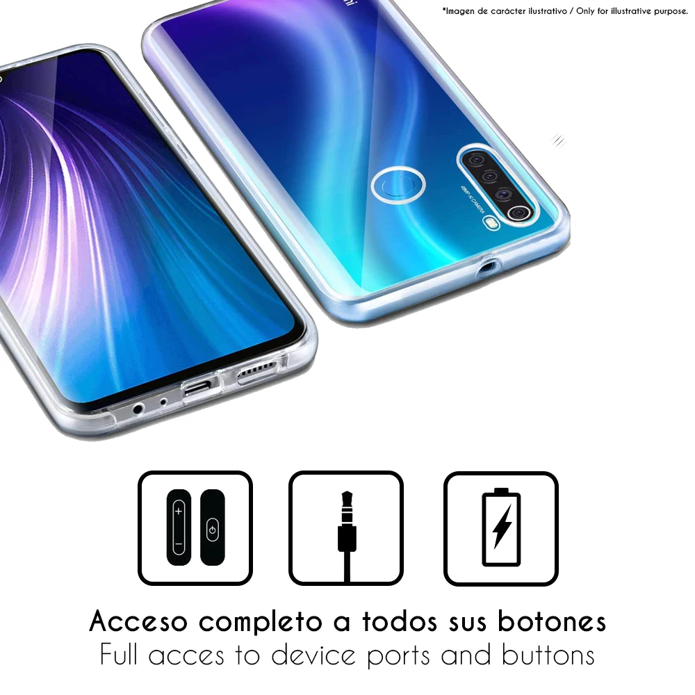 Double-sided gel TPU silicone + PC protection 360 ° ultra thin tough hard case for Oppo A53 / A32 (5G) 6.5