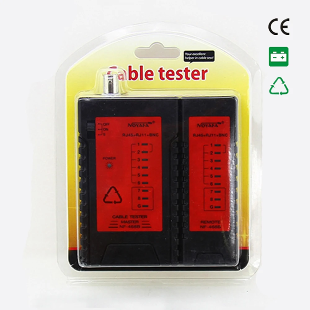 Тестер сетевого кабеля NOYAFA RJ11 RJ12 RJ45 Cat5 BNC|network cable tester|cable testerlan network tester |
