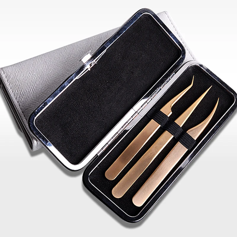 2 шт. набор пинцетов из нержавеющей стали Антистатический высокого качества