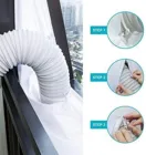 Универсальный воздушный замок окна печать ткань пластины 3м горячий воздух единый Кондиционер Выход герметизации окна комплект для Мобильный кондиционер