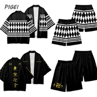 anime tokyo revengers sano manjiro cosplay cloak tops mens hanagaki takemichi ken ryuguji harajuku kimono coat shorts sets boys