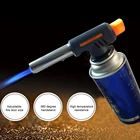 Портативный сварочный бутановый газофонарь ел, пистолет для огня, регулируемый факфонарь для барбекю, зажигалка с соплом зажигания, инструмент для пайки барбекю