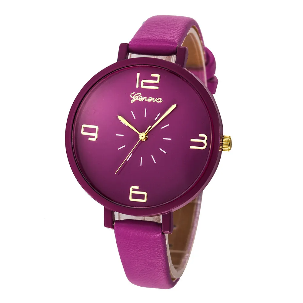 

New Fashion Simple Women Watches Casual Checkers Faux Leather Quartz Analog Wrist Watch High Quality Wristwatch Gift for Female