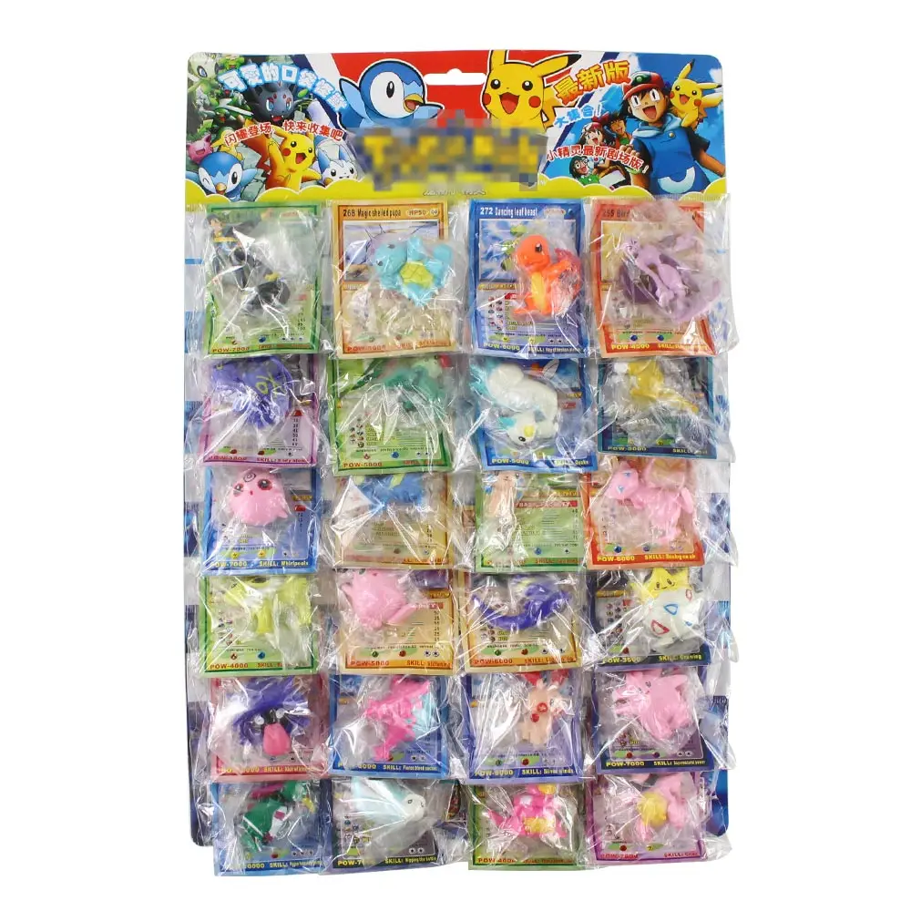 5cm 24pcs/Lot Pokemon Dolls Cards Pocket Monster Figures Pikachu Squirtle Charmander PVC Action Figure Model Toys Kids Gifts - купить по