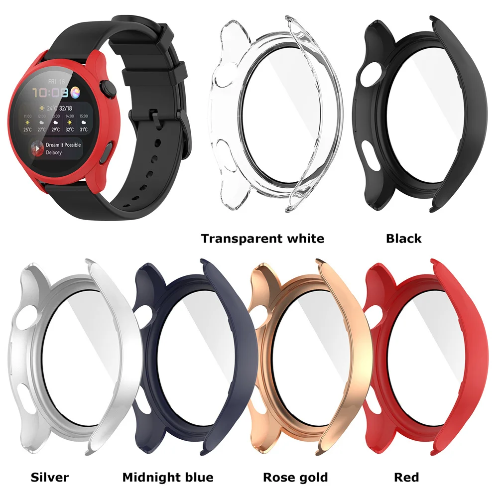 

Anti-collision Protective Shell Durable Watch Case PC+ Tempered Film Spare Part For Huawei Watch3