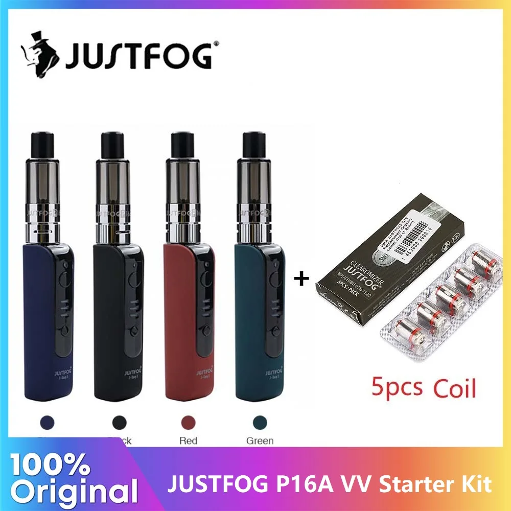 JUSTFOG P16A VV Starter Kit с 900 мАч J Easy 3 Батарея & 1 9 мл Clearomizer легко паров VS Q16 электронная