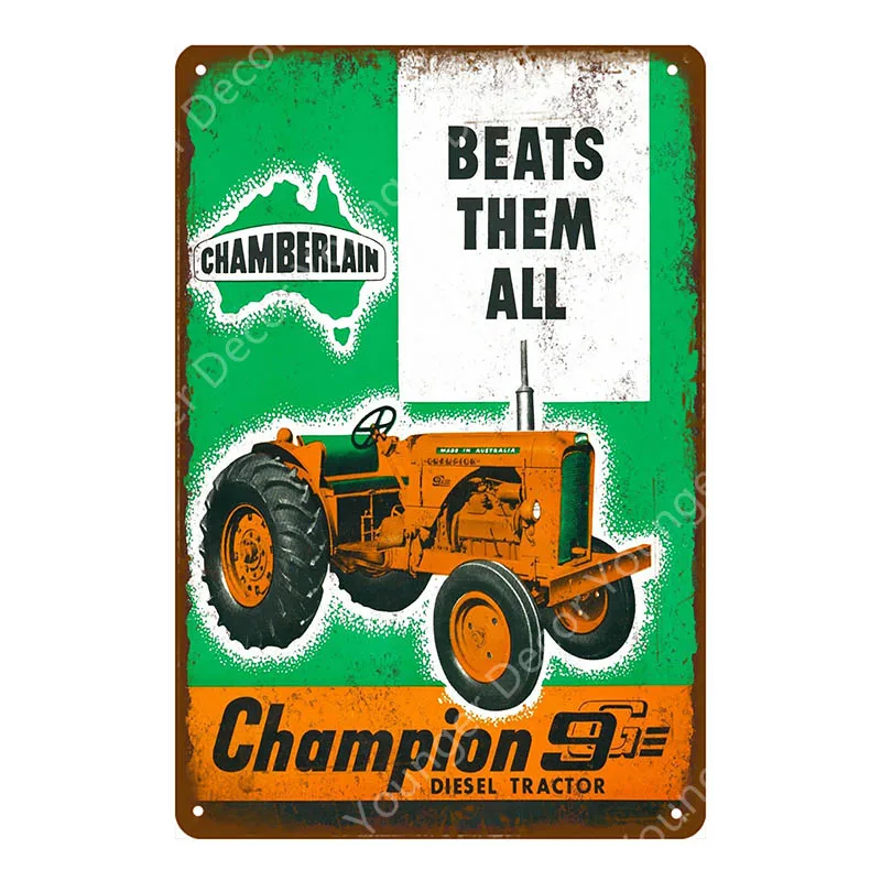 Farmall сельскохозяйственные тракторы металлические оловянные знаки