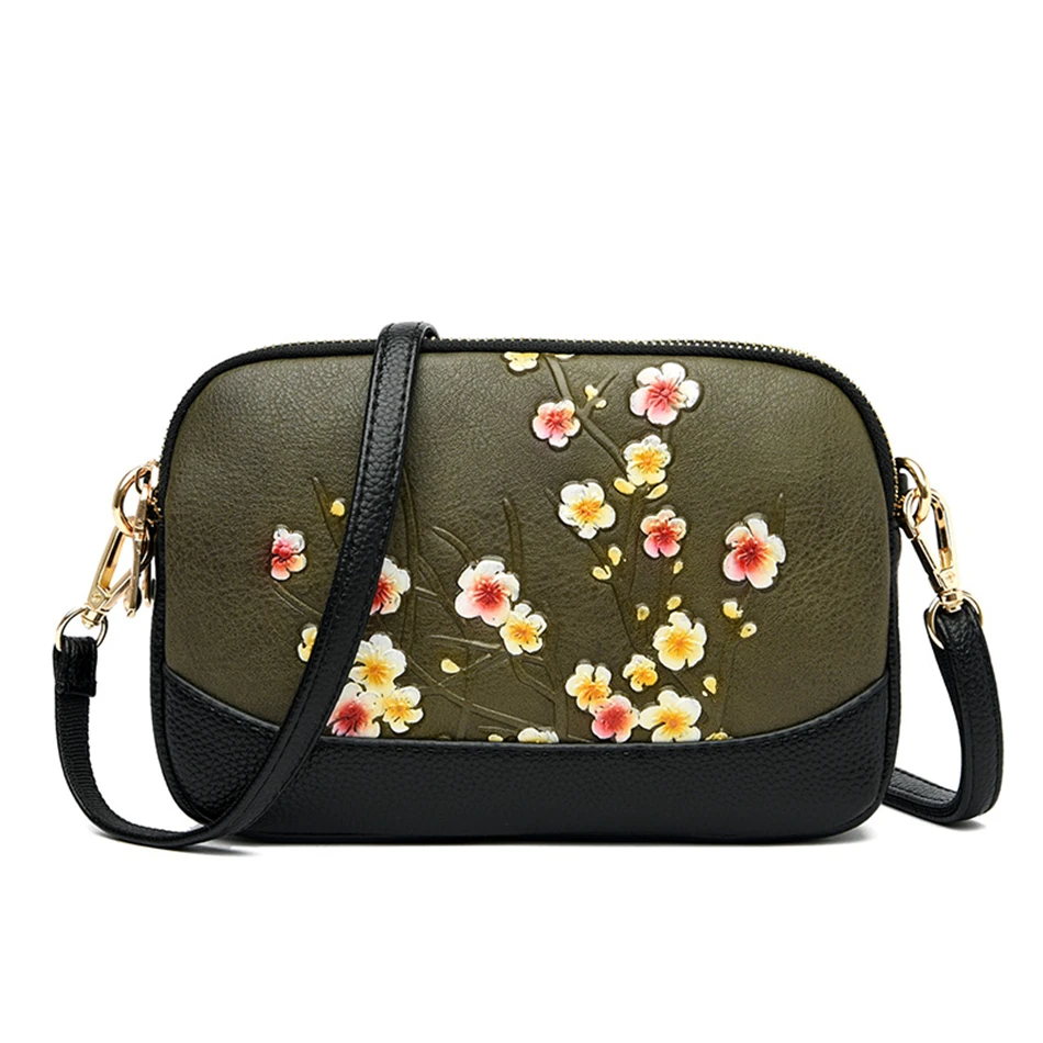 Plum blossom green 16 цветов сумка Клевер на удачу новые роскошные кошельки и сумки женские сумки дизайнерские женские сумки через плечо плечевые сумки для женщин Sac - Цвет: Plum blossom green