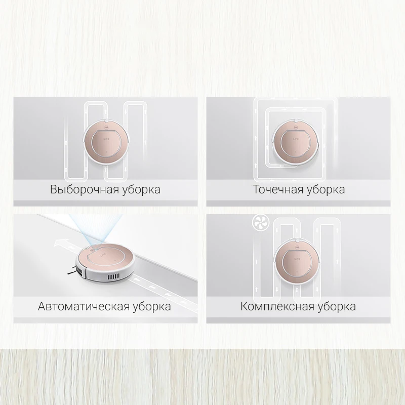 Робот пылесос ILIFE V50 Pro для сухой уборки Функция памяти маршрута 120 мин работы