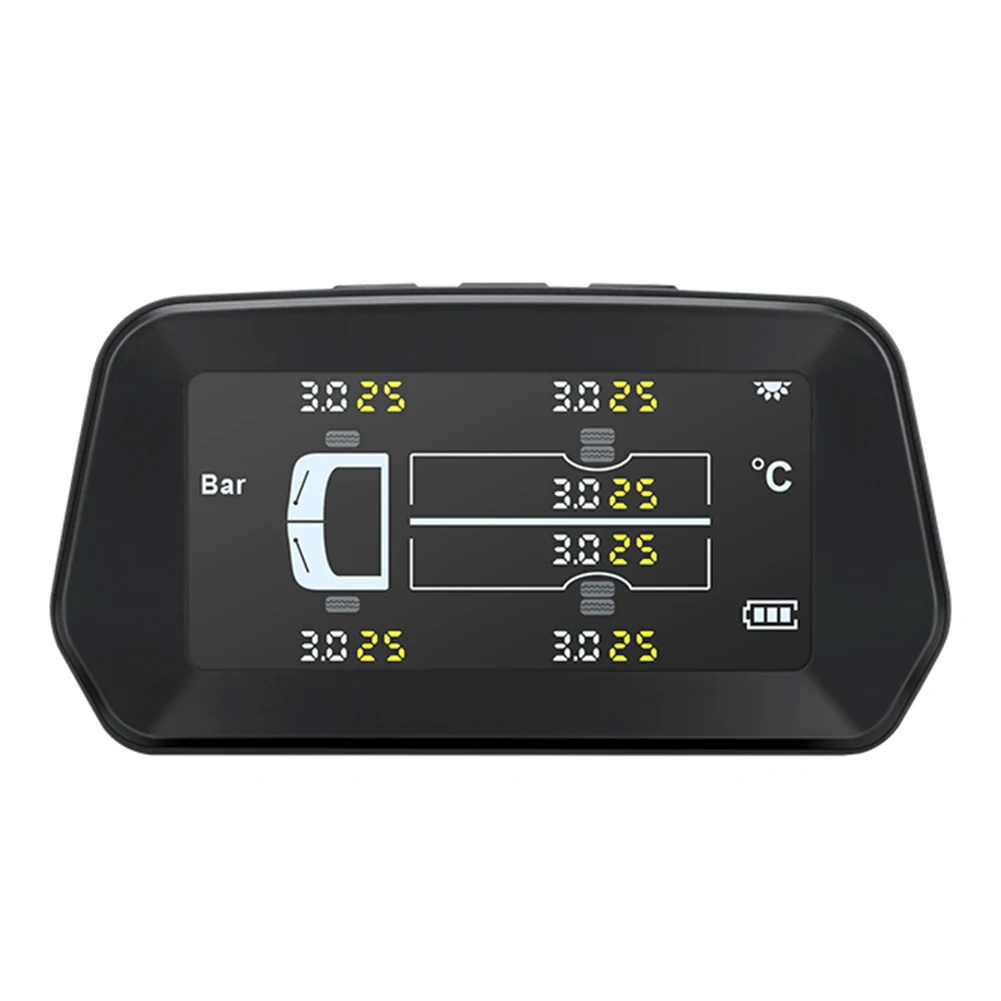 

Solar Truck TPMS Tire Tyre Pressure Monitoring System with 6 External Sensors Monitoring Car Tire Pressure Gauge