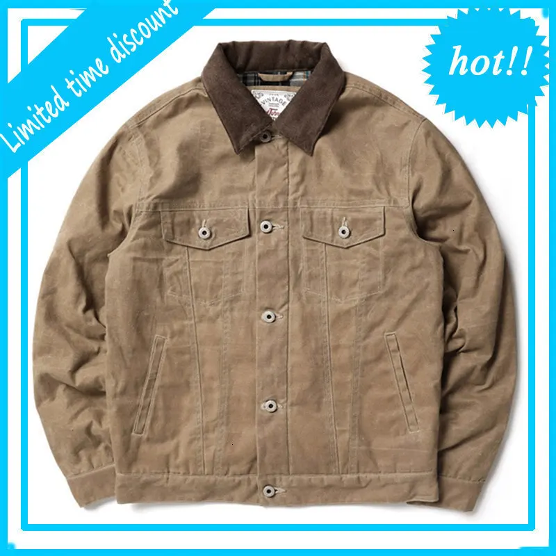 2020 американская винтажная хлопковая куртка деловая Повседневная с бархатным