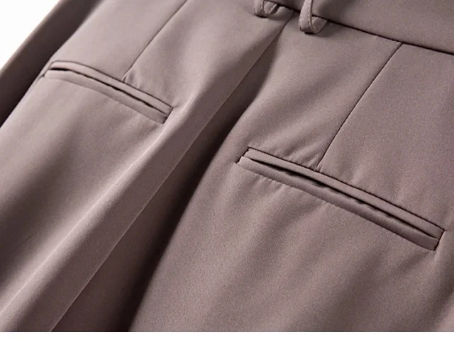 

New Women High Waist Office Wear Pants Lady Straight OL Trousers