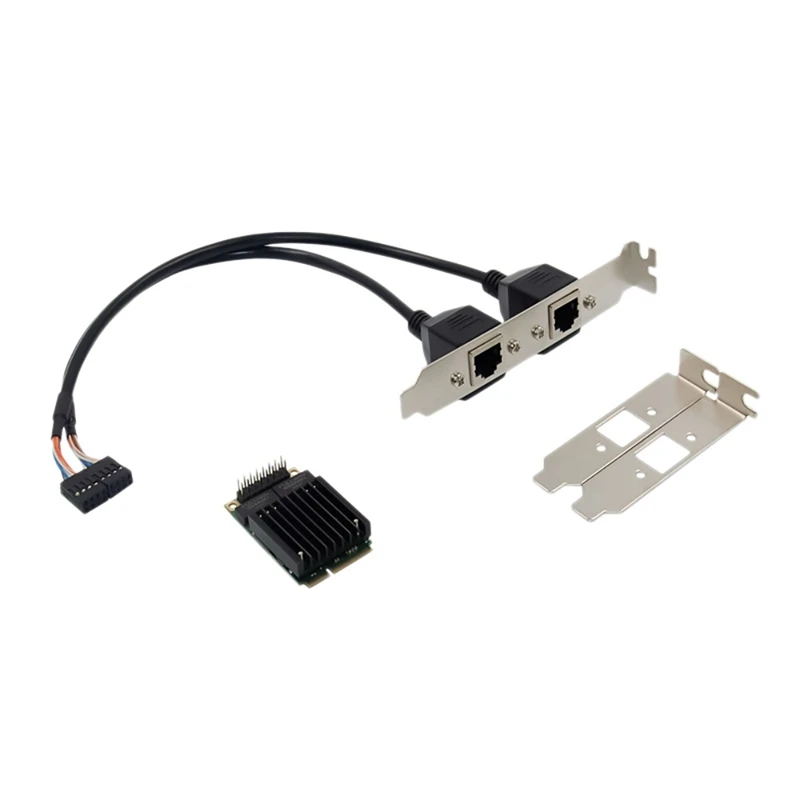 

Ethernet Adapter 82583V Chip Mini PCIE to Dual Port Gigabit Server Network Card for Desktop Computer Laptop