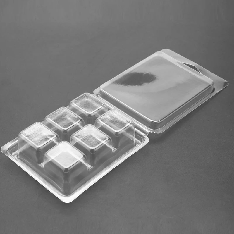 100 упаковок квадратные формы для плавления воска 6 полостей прозрачный