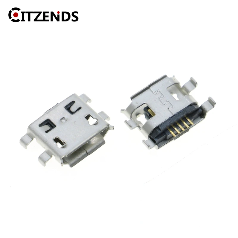 

10pcs/lot Micro USB Connector 5pin heavy plate 0.8mm B type Female Jack For Mobile Phone Mini USB repair mobile tablet Tail plug
