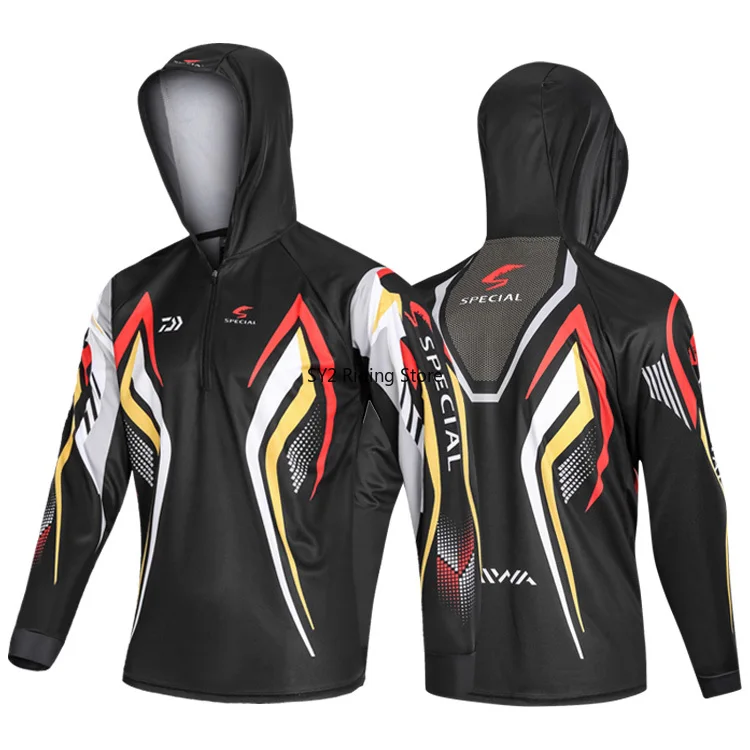 

2020 DAIWA Summer Fishing Clothing Hooded Jacket Waterproof Quick-Drying Coat Fishing Shirt For Hiking Cycling Fishing Clothes