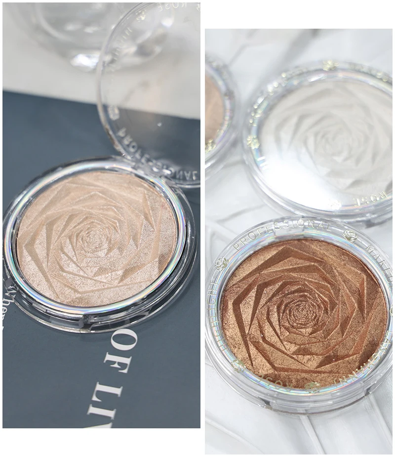 4 цвета хайлайтер пудра блестящая палитра макияж блеск для контурного макияжа