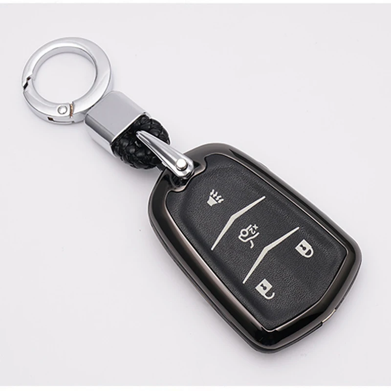 Luminous effect Alloy Rubber Car Key Case Cover Shell Holder For Cadillac CTS ATS 28T CTS-V Coupe SRX Escalade ATSL XTS 2015 | Автомобили
