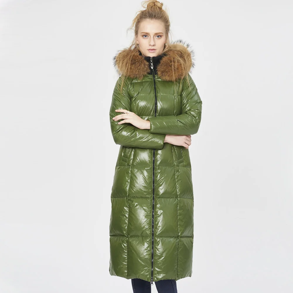 Женское зимнее пальто с капюшоном и воротником из меха енота|parka parka|parka womenparka coat |