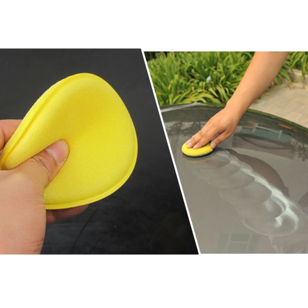 

12pcs Waxing Polish Wax Sponge Applicator Pads for Vehicle Glass Cleaning (Yellow)