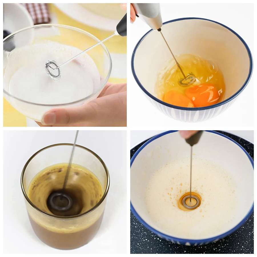 

ZK30 Milk Frother Coffee Whisk Mixer Electric Egg Beater Mini Foamer Handle Stirrer Cappuccino Maker Cooking Tool