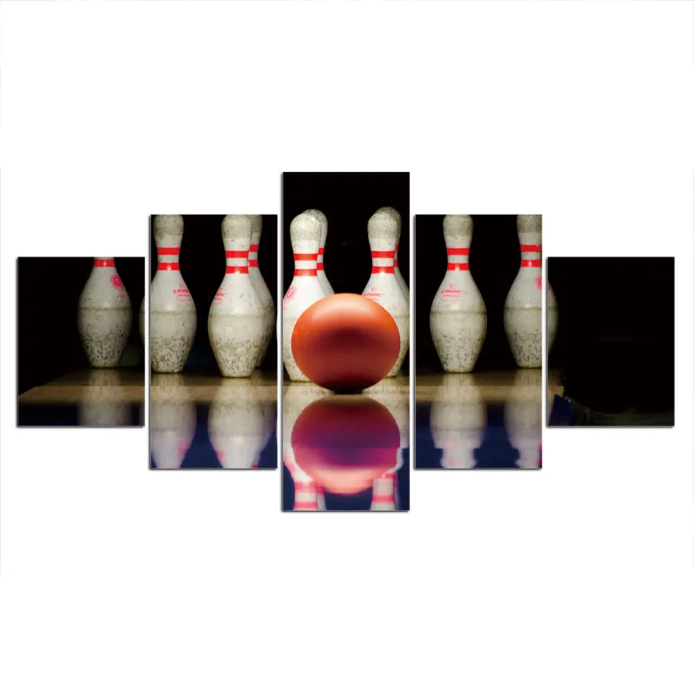 Настенная живопись для боулинга на холсте растягивается и постер в рамке принты