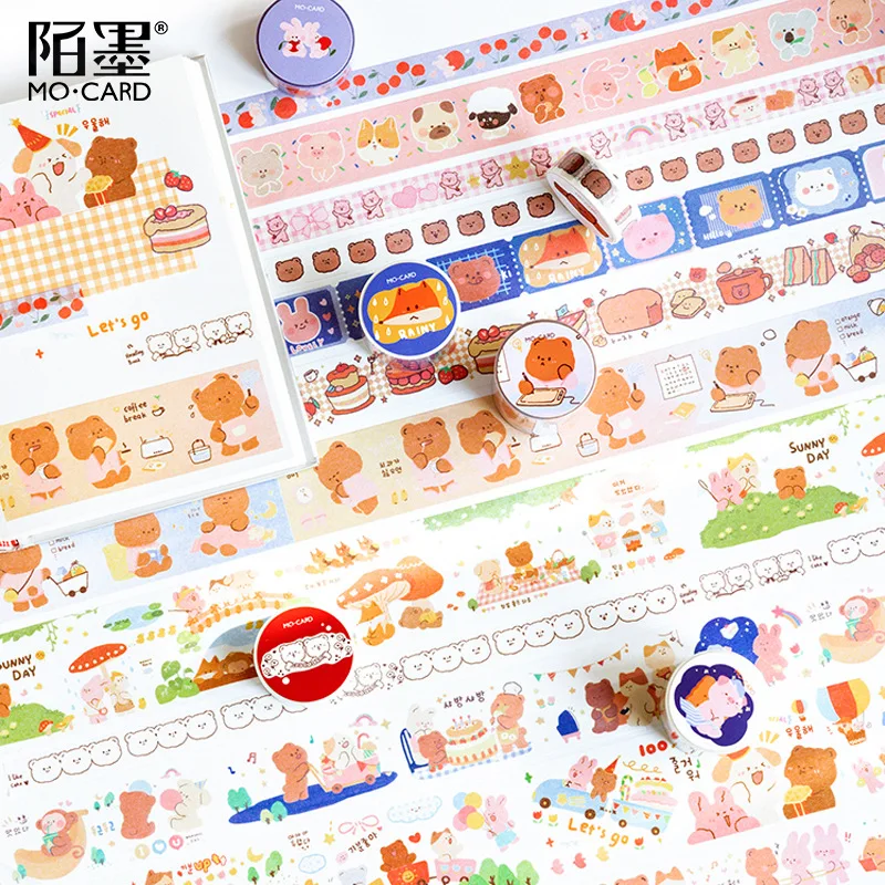 

Cute Critical Series Journal Washi Masking Tape Decorative Animal cake Adhesive Tape DIY Scrapbooking Sticker Label Stationery