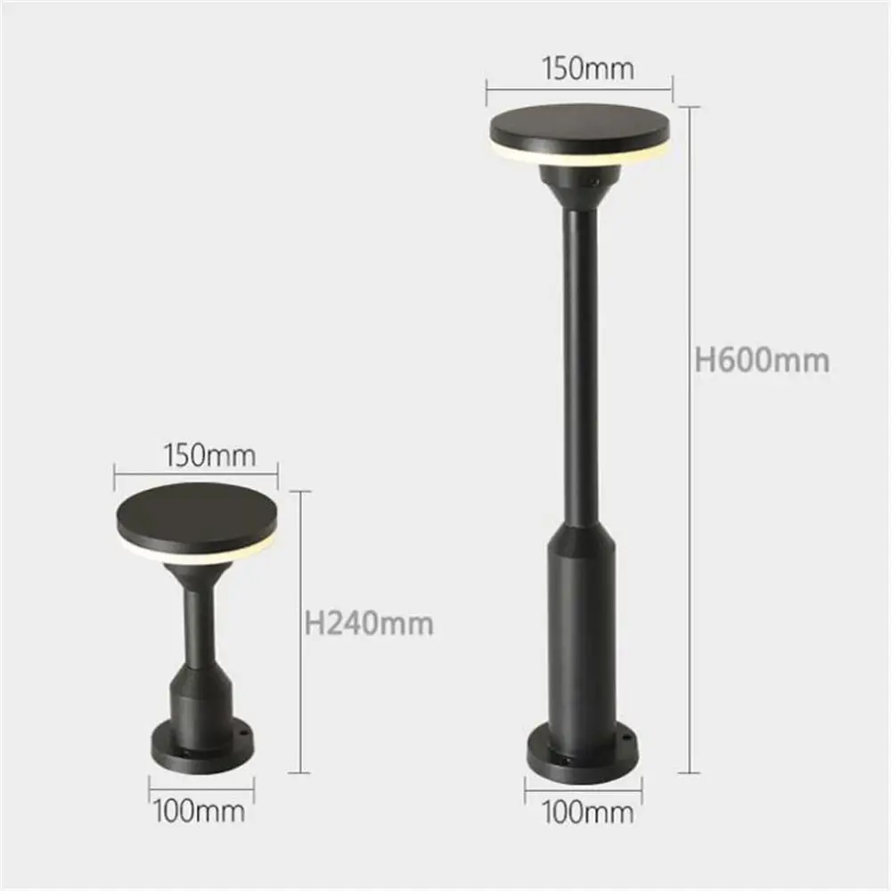 H24cm 12W 3000K теплый белый светодиодный светильник H60cm освещение лужайки для ярд