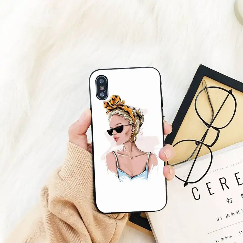 

YNDFCNB Fashion girl Phone Case For iPhone 11 8 7 6 6S Plus X XS MAX 5 5S se 2020 11 12pro max iphone xr case