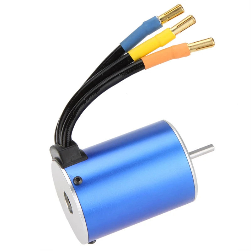

3650 4Poles 5200KV Brushless Motor for 1/10 RC Car Boat Blue