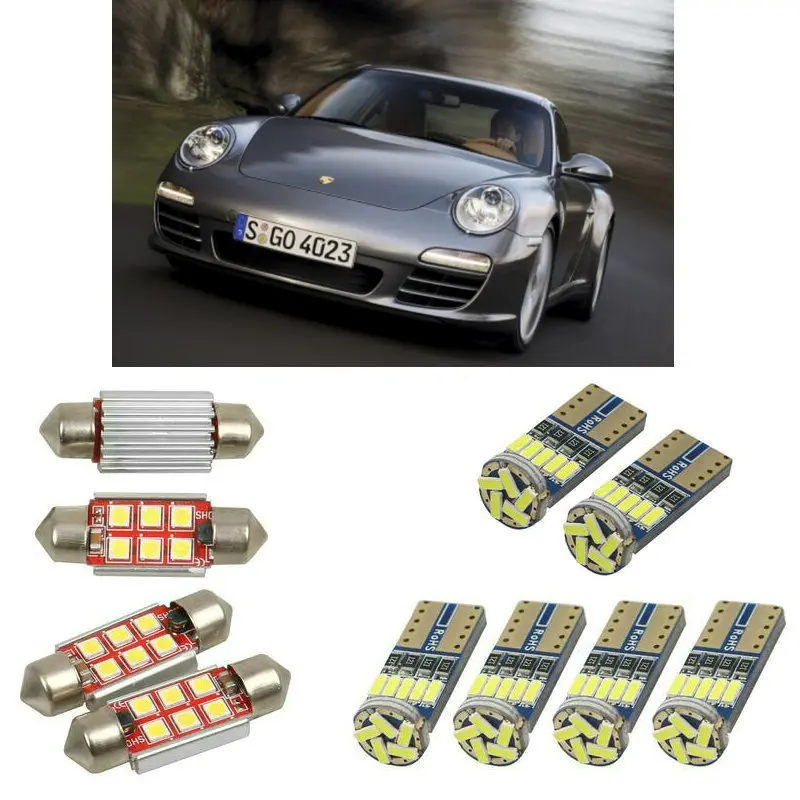 

Interior led Car lights For porsche 911 997 coupe car accessories boot light License Plate Light 10pc