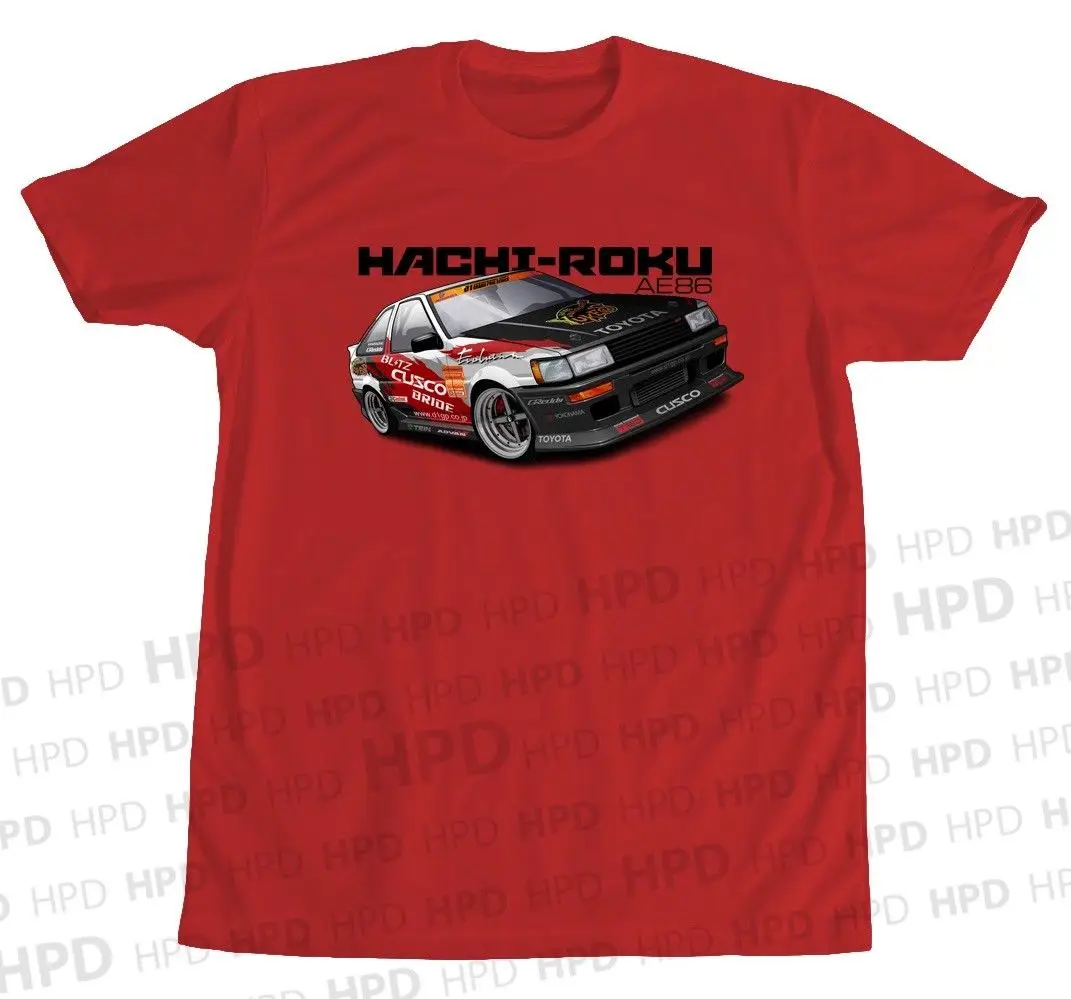 2019 горячая Распродажа Модная японская автомобильная футболка Hachi-Roku AE86 с