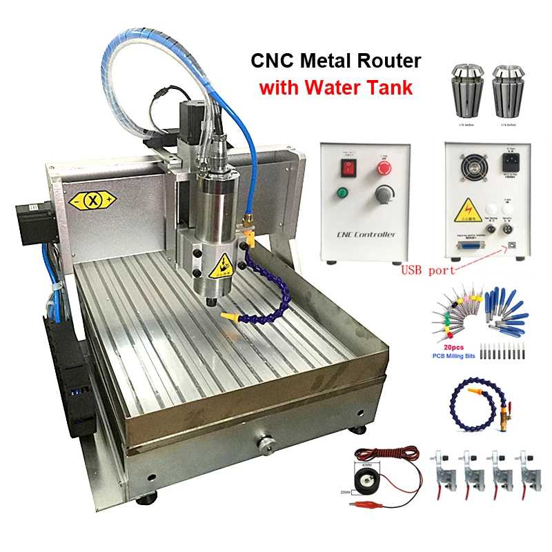 Cnc маршрутизатор CNC6040 металлический гравер 1500 Вт VFD USB 4 оси гравировки с