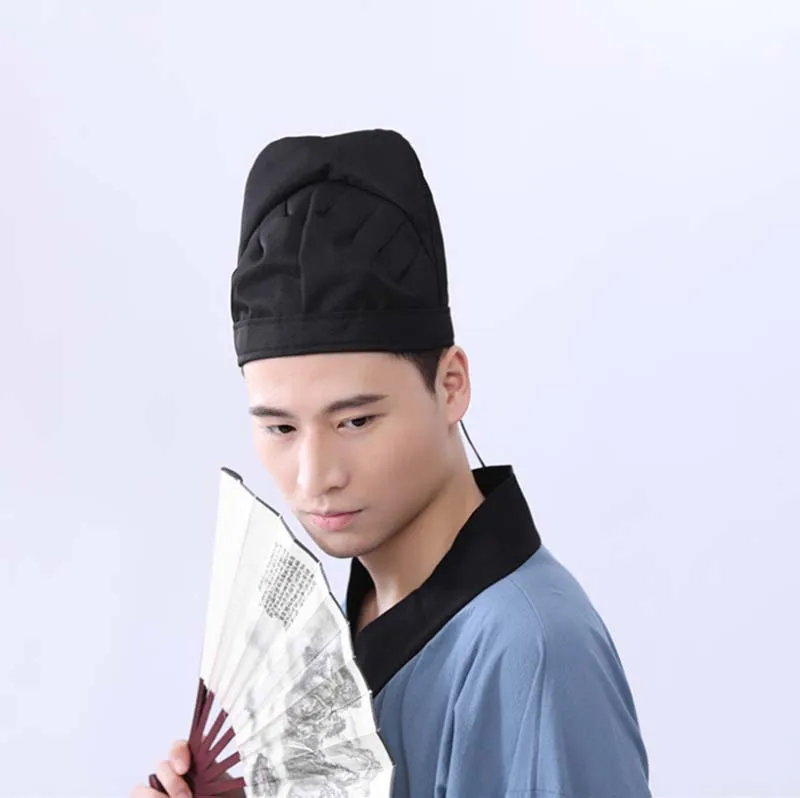 Шапка Hanfu для мужчин головной убор от Futou TANGJian Tangzhi ханьфу Mingzhi женское черное