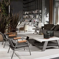 outdoor rattan chair leisure sofa balcony furniture courtyard villa model garden coffee table combination