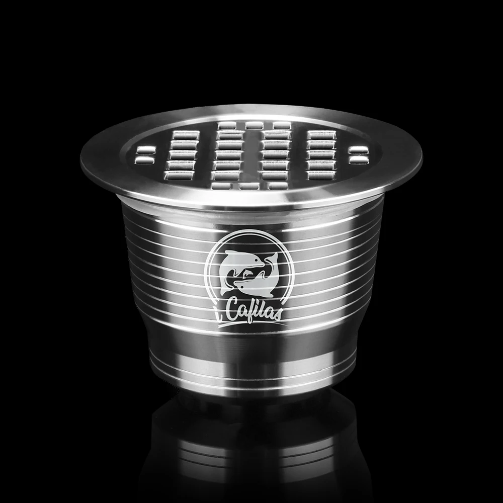 Многоразовый кофейный фильтр ICafilas для кофемашины Nespresso с крышкой из нержавеющей