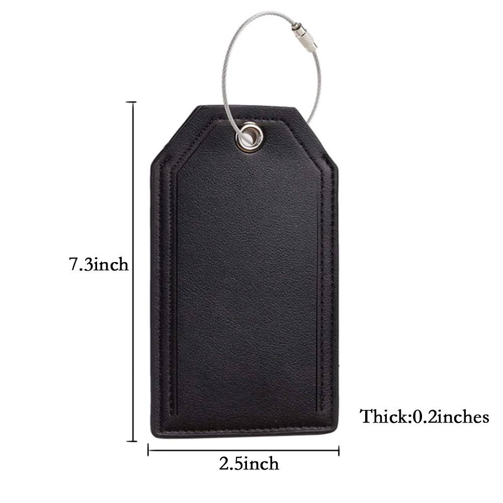 

Luggage Tag Premium PU Leather Luggage Tags Privacy Protection Travel Bag Labels Suitcase ID Address Holder Letter Accessories
