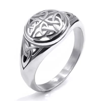 bohemian vintage silver color viking celtic knot ring for men women engagement wedding band rings size 5 12