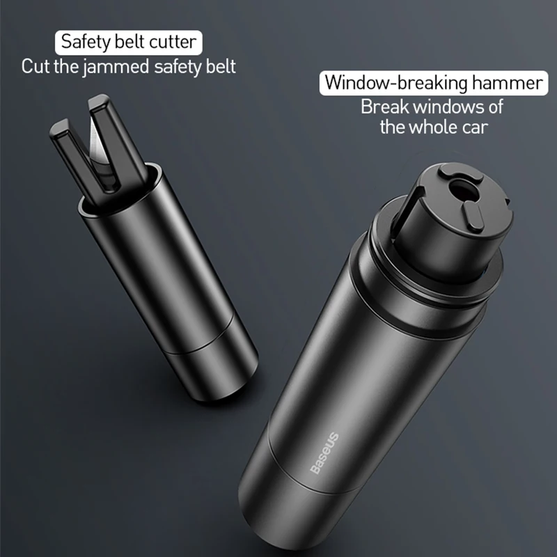 

Baseus Car Safety Hammer Auto Emergency Glass Window Breaker Seat Belt Cutter Life-Saving Escape Car Emergency Tool