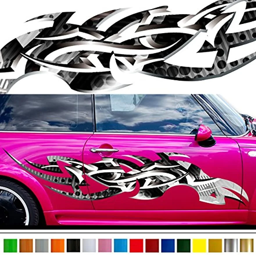 

2PC Universal Side Skirt Car Door Sticker Decal Automobiles Auto Accessories