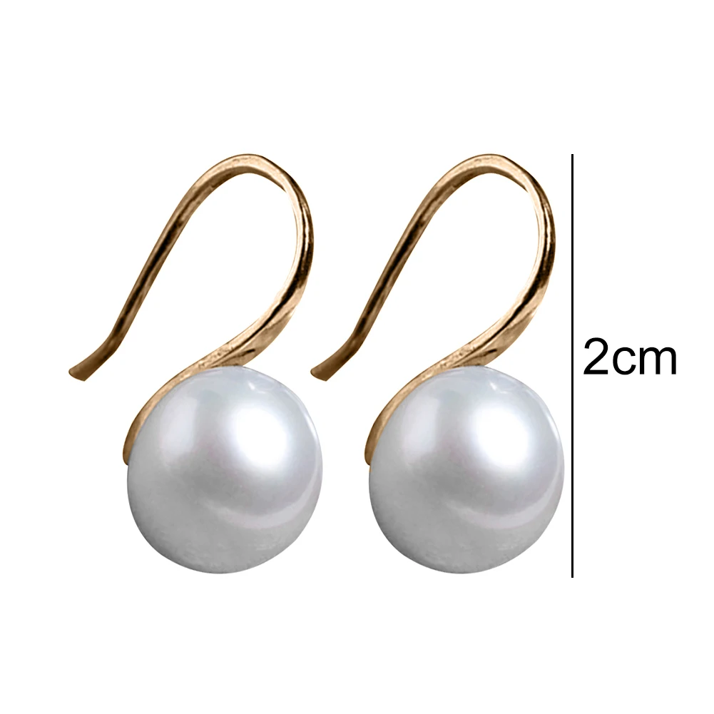 Модные женские искусственный жемчуг мини серьги для ушей крючки вечерние