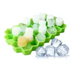 Форма для кубиков льда, 37 ячеек, многоразовая силиконовая форма для кубиков льда, лоток для летнего коктейля, виски с крышкой