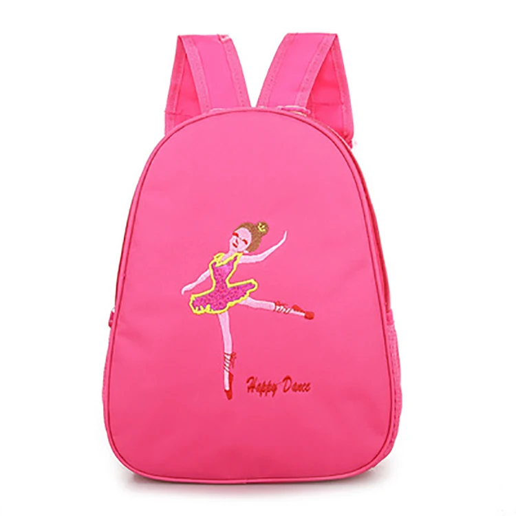 Рюкзак с регулируемым плечевым ремнем для детей с вышивкой картинки девочки из нейлона, сумка для танцев балета/одежды для детей получить.