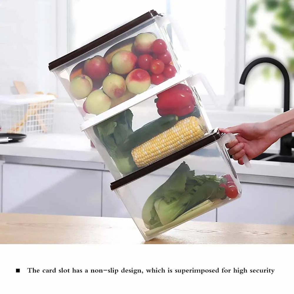 Органайзер для холодильника Еда контейнер хранения с крышкой и ручкой коробки